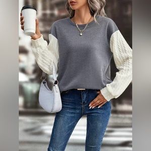 COPY - NWOT-NEVER BEEN WORN Women’s Drop Shoulder Crewneck Long Sleeve Sweatshi…